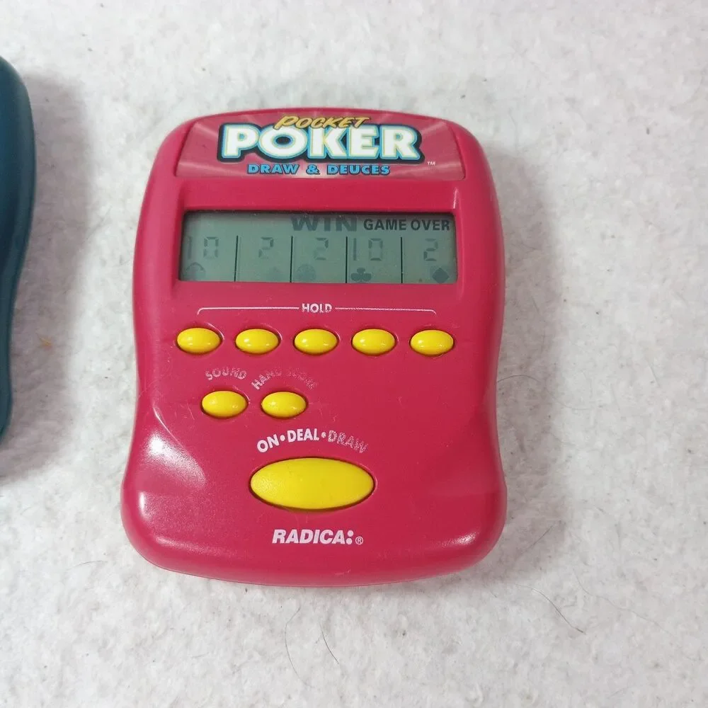 Lot 3 Radica Handheld Games Pocket Slot Blackjack Poker Tested Working LCD